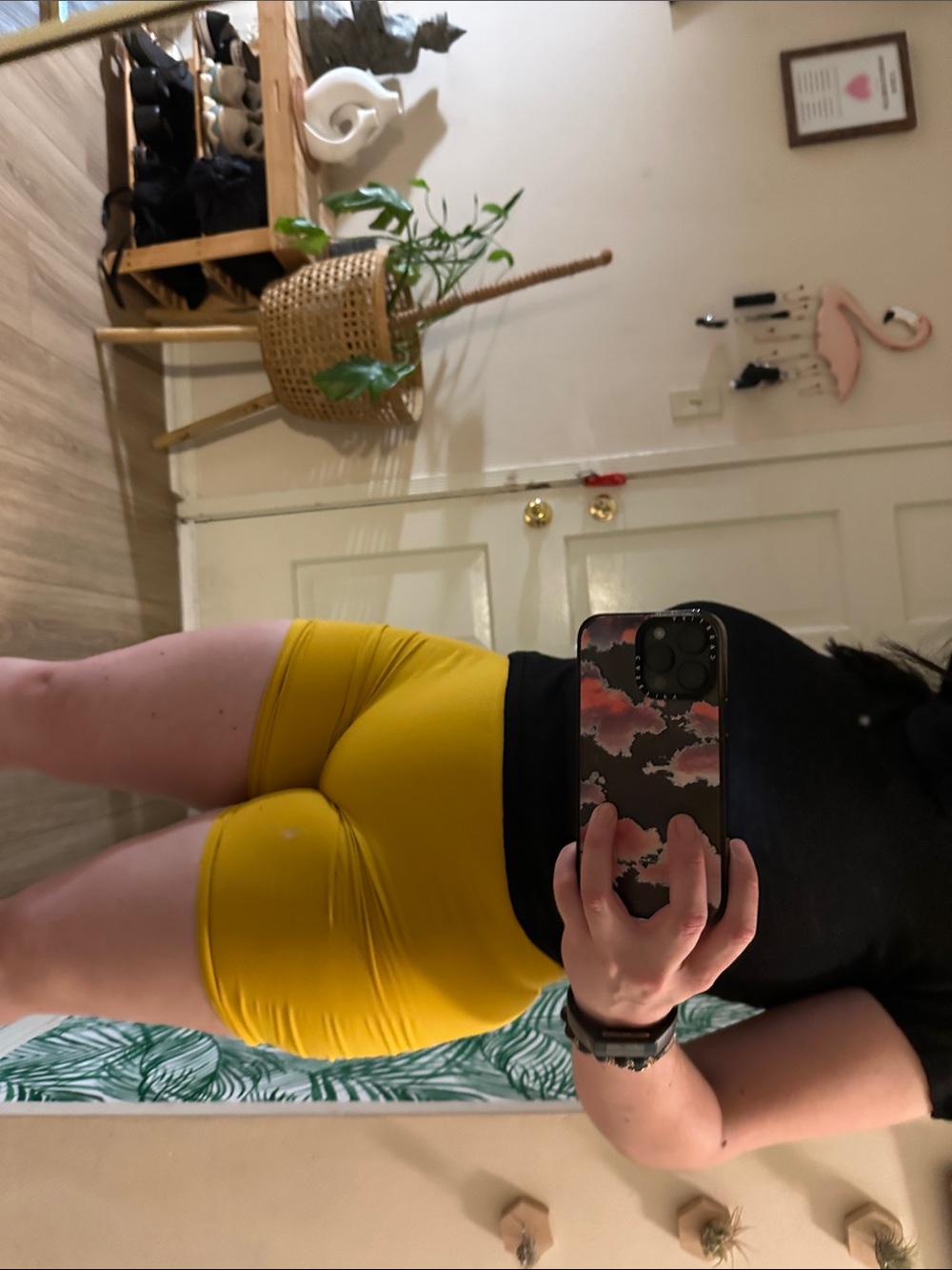 Alphalete Women’s Yellow High-Rise Bike Shorts - Picture 3 of 12